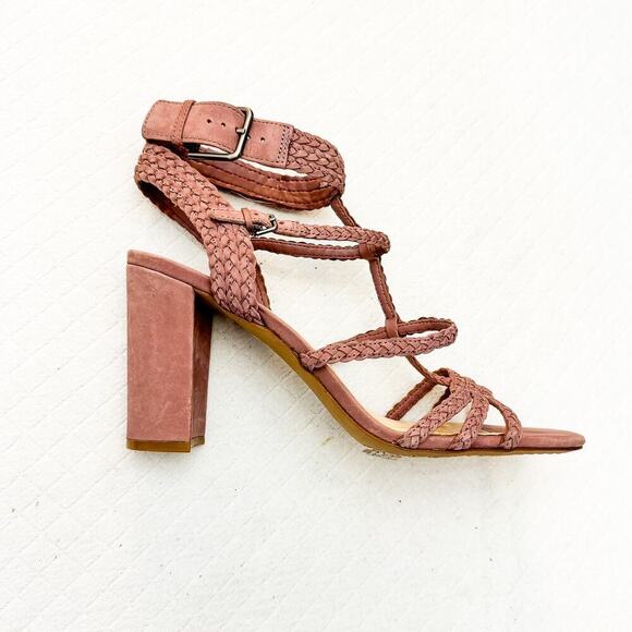 Vince Camuto Wechilla Purple Lavender Suede Leather Strappy Heel Sandal Size 10 - Picture 2 of 6